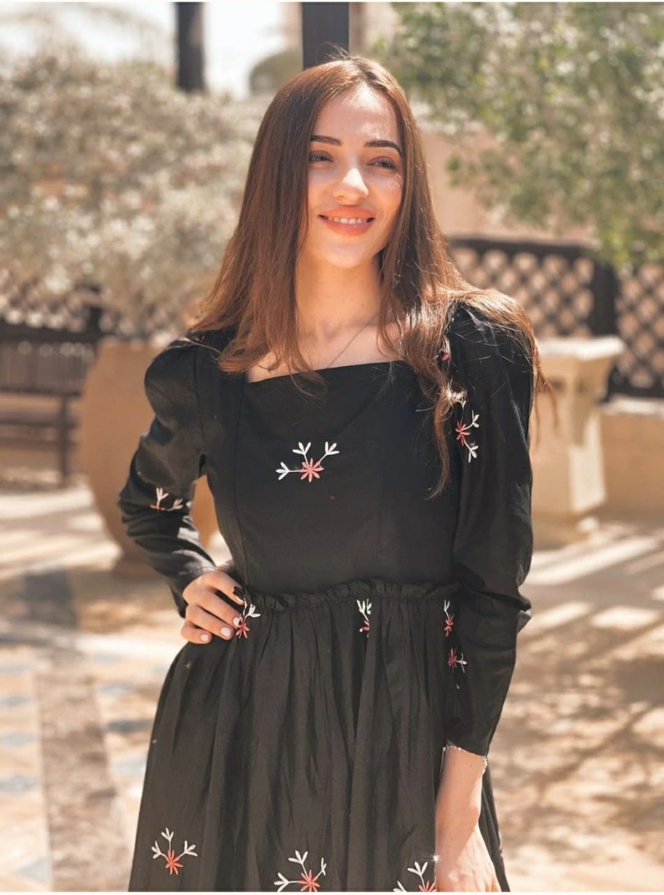 Black Embroidered